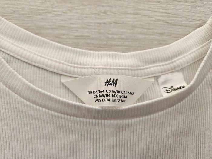 Tee shirt blanc marie des Aristochats H&M 12 14 ans - photo numéro 3
