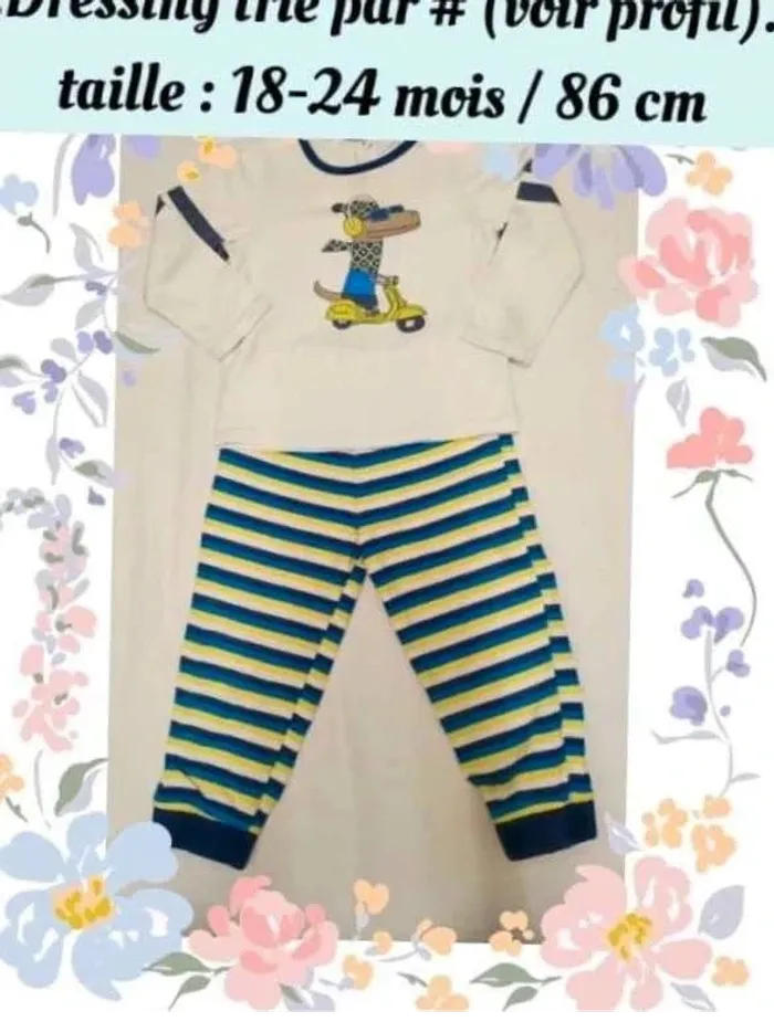 Pyjama coton  2  pièces  2  ans