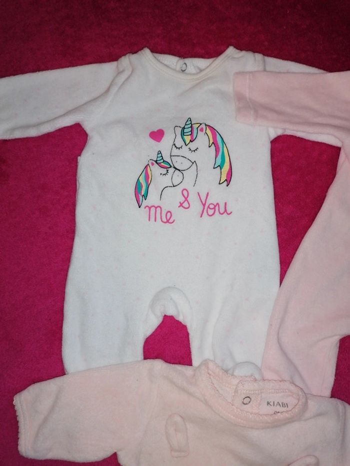 Lot 3 pyjamas 0 mois - photo numéro 2