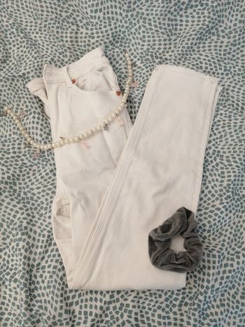 Jean droit à frange