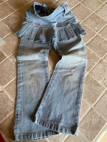 Pantalon jean délavé fille