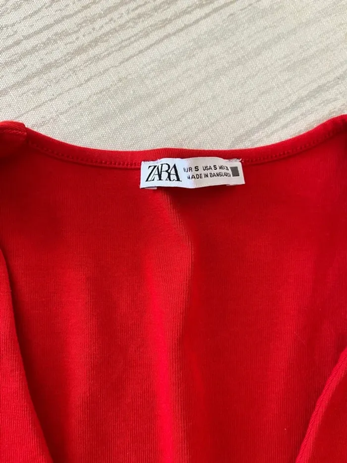 Body rouge Zara en taille S - photo numéro 3