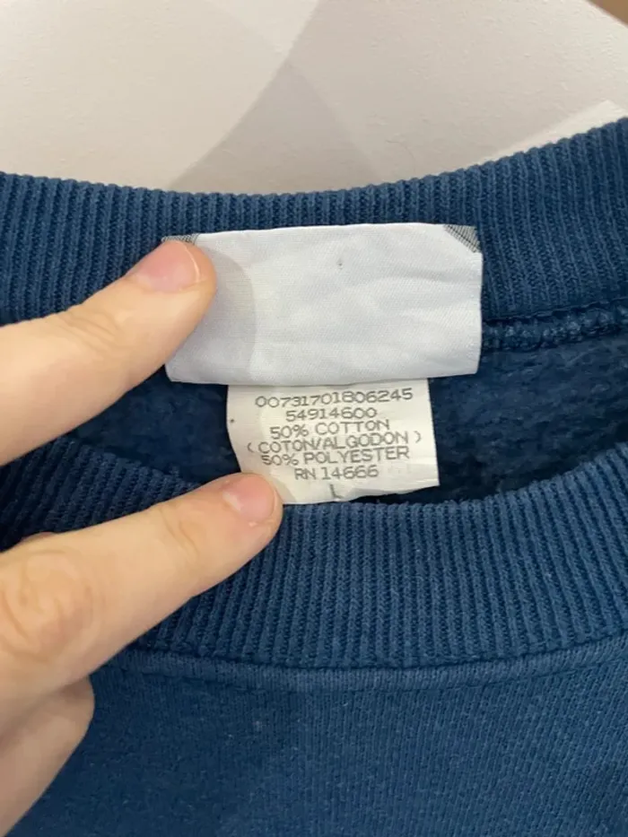 Crewneck Lee plain full blue made in USA 🇺🇸 - photo numéro 4