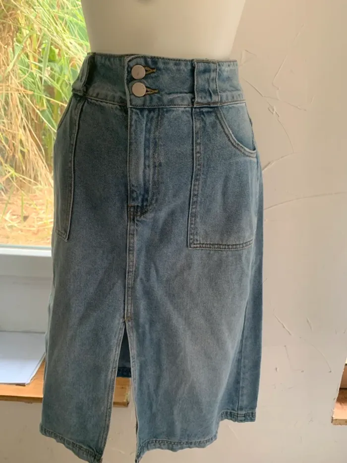Jupe en jeanTissaia longue taille 42 100%coton
