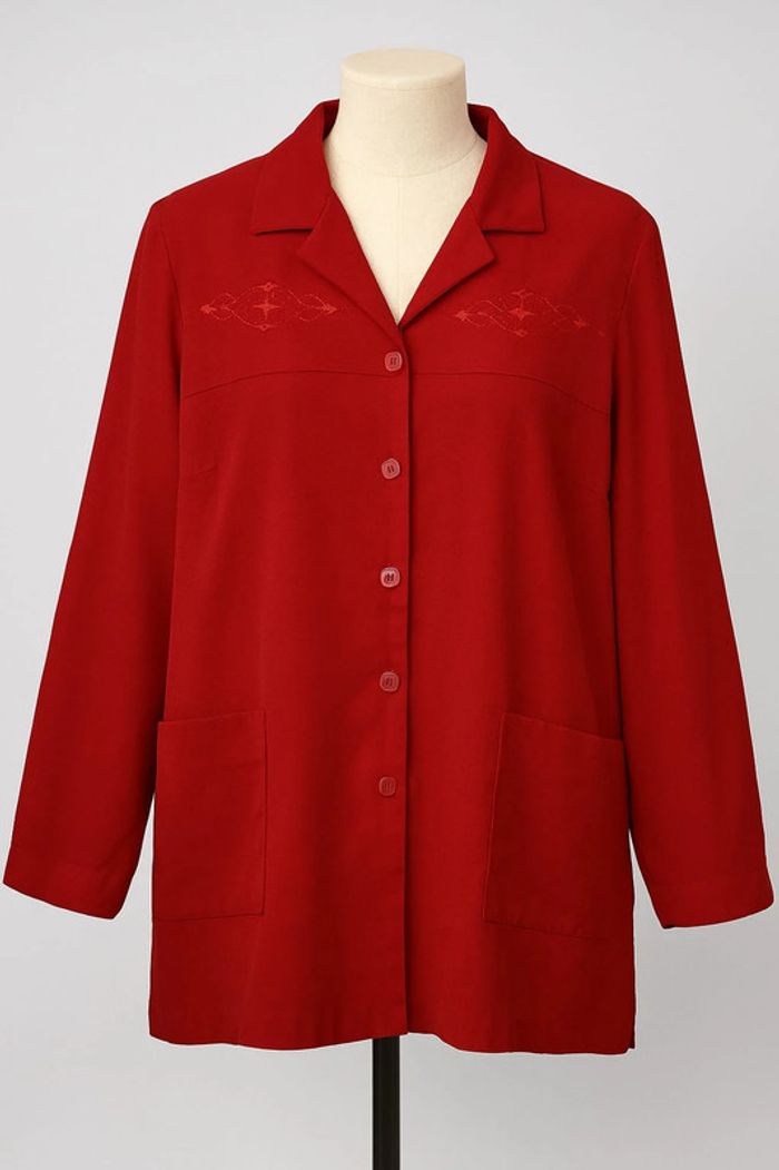 Veste en velours doux rouge Grandiose Taille L - photo numéro 2