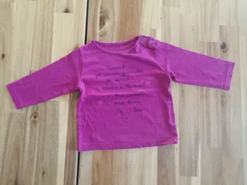 Haut manche longue violet kiabi