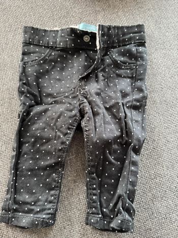 Jeans gris à pois blanc obaibi