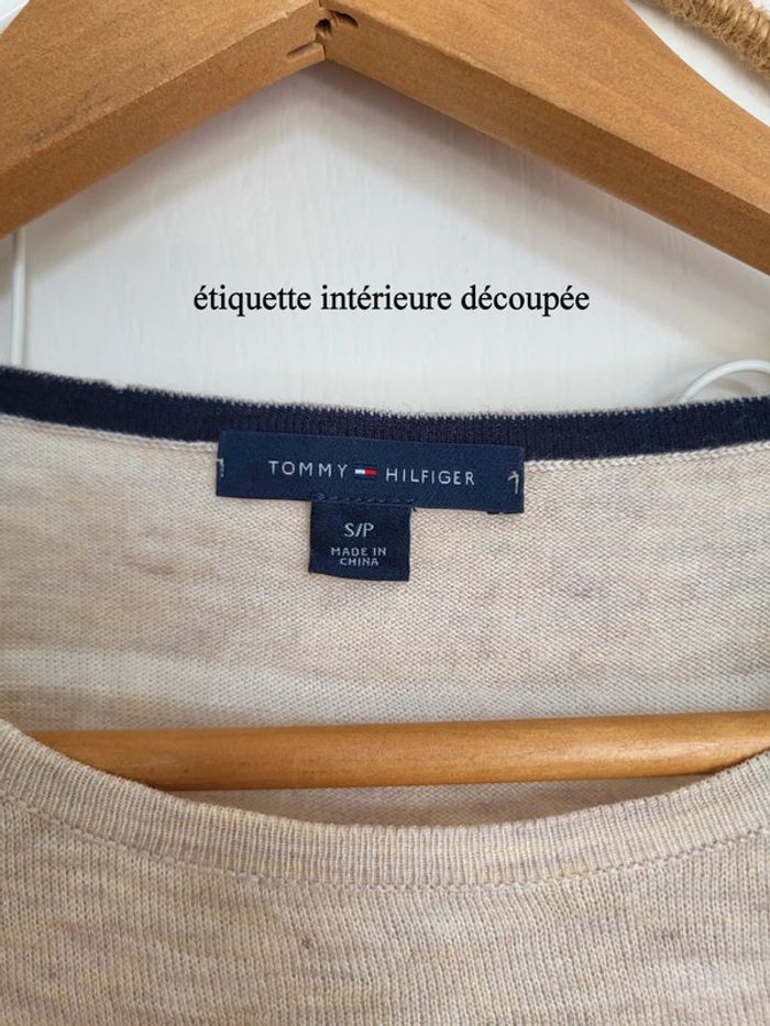 Pull manche 3/4 maille fine léger Tommy Hilfiger taille S - photo numéro 4