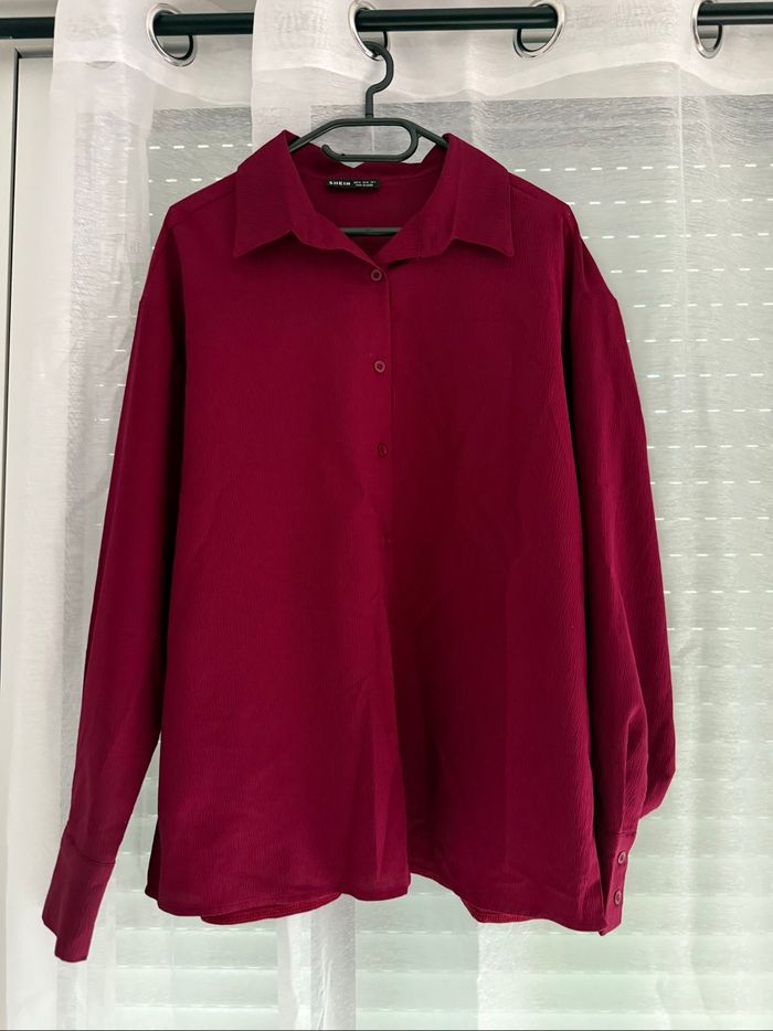Chemise Shein rouge bordeaux - Taille 38 - Neuve jamais portée