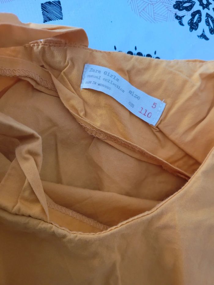 Tunique jaune crop top volant 5 ans Zara girls - photo numéro 3