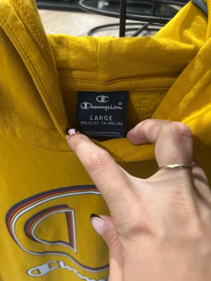 Pull Champion couleur moutarde taille 11-12 ans - photo numéro 3