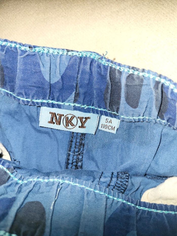 Short bleu motif camouflage nky - photo numéro 2