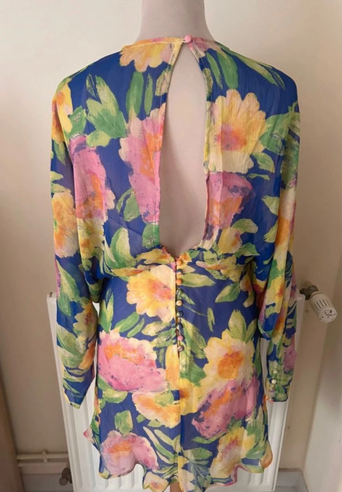 Robe d’été fleurie, bleue, Asos - photo numéro 10