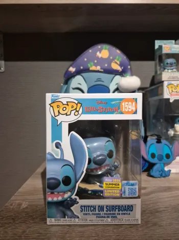 Funko pop Disney stitch on surfboard 1594
