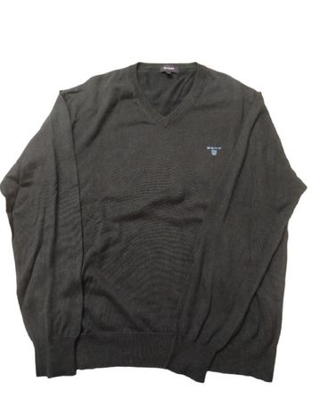 Pull fin col V noir - Gant - XL