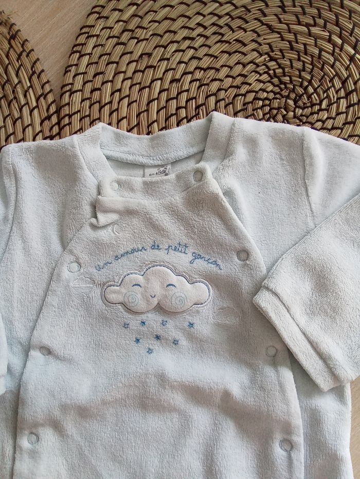 BG abygro bleu clair en velours Absorba taille 3 mois - photo numéro 2