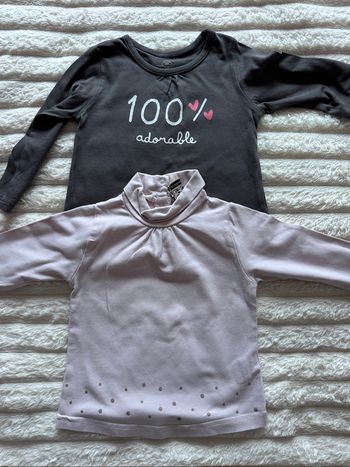 Lot 2 tshirts manches longues 9 mois