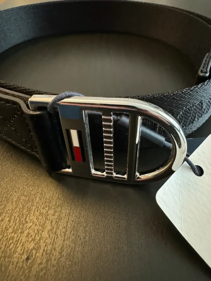 Ceinture toile Tommy Jeans noire taille 85 cm - photo numéro 2