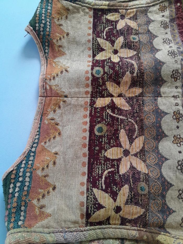 Bolero gilet sans manche vintage ethnique - photo numéro 8