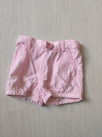 Short fin léger rose 12 mois 1 an Tex baby