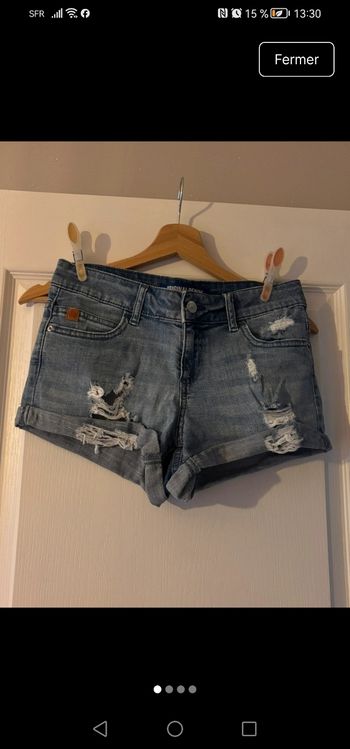 Short en jean bleu