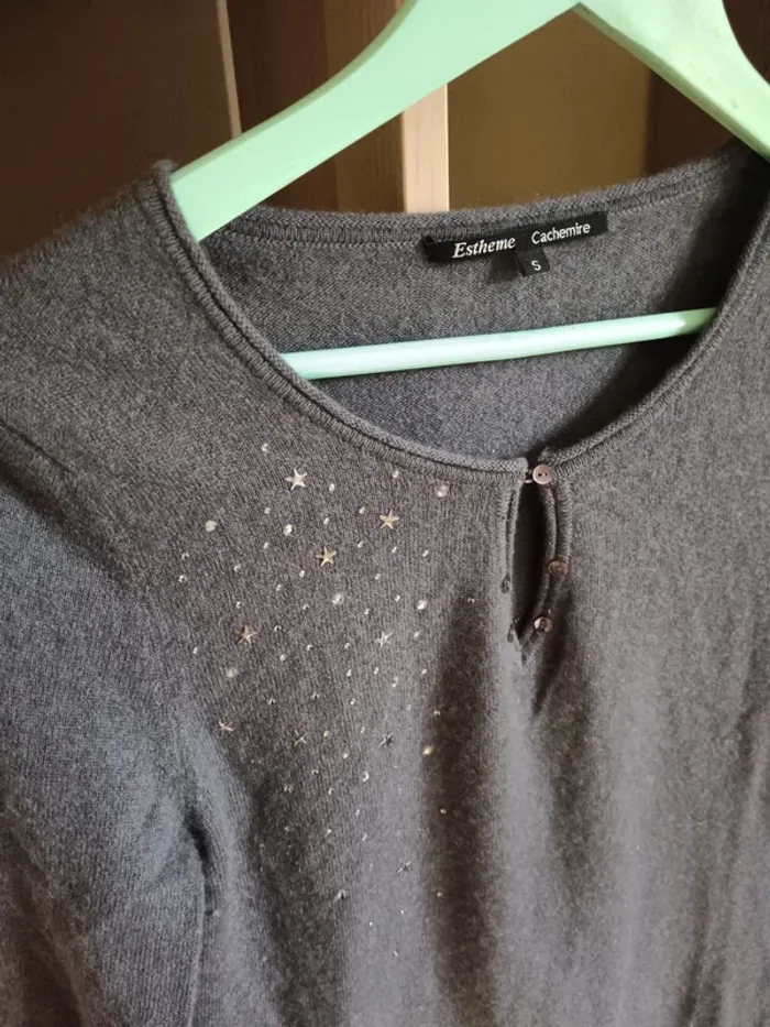 Robe en cachemire grise taille S - photo numéro 3