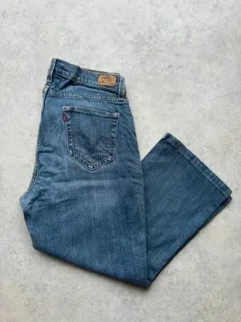 Jeans Levi's 529 W32 FR42 coupe droite bleu Femme Women pan562b