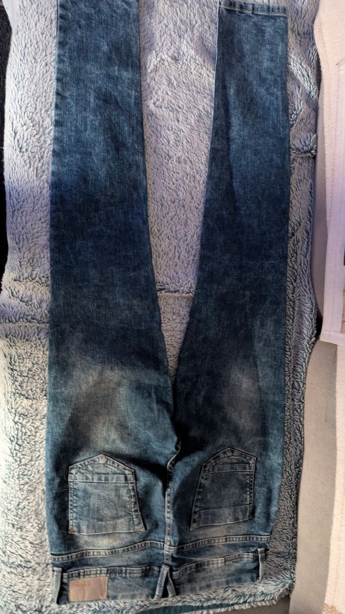 Jean bleu délavé  skinny - photo numéro 6