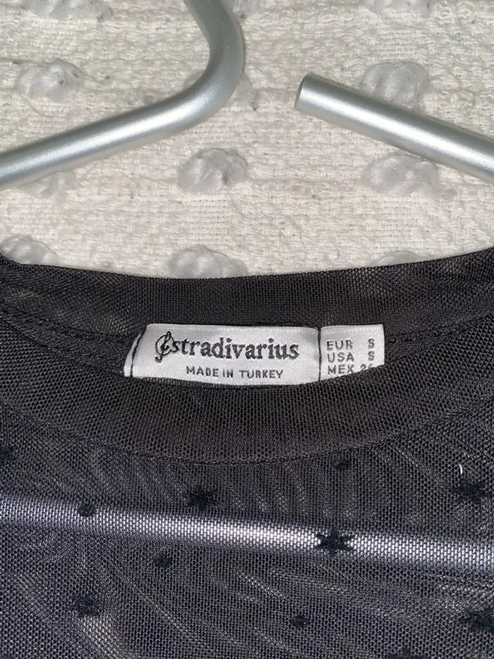 Top noir bi matière Stradivarius - photo numéro 3