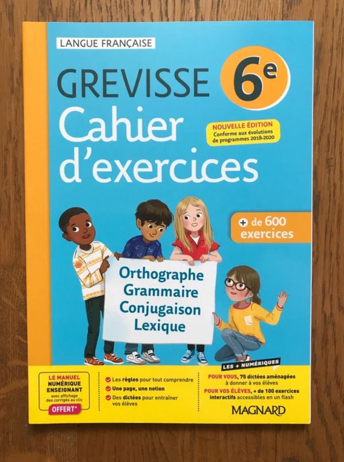 Français 6ème - Cahier d’exercices Grévisse  - Magnard