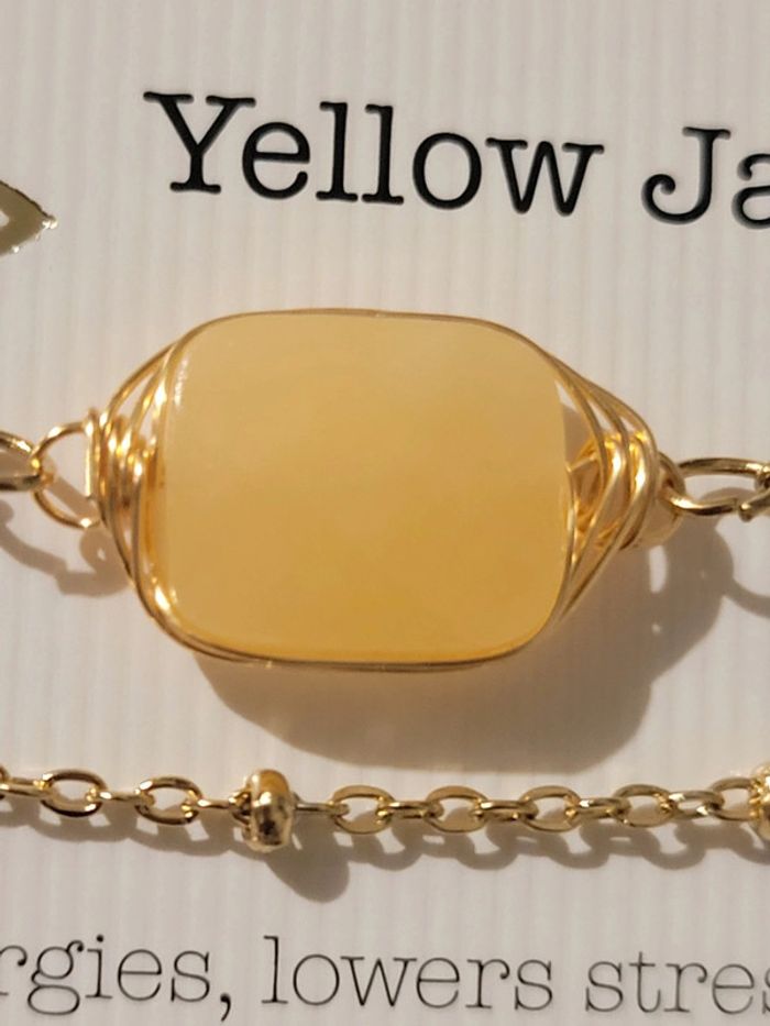 Bracelets jade jaune véritable une Bracelets offert avec - photo numéro 5