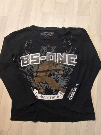 T-shirt 12 ans noir besomeone manches longues
