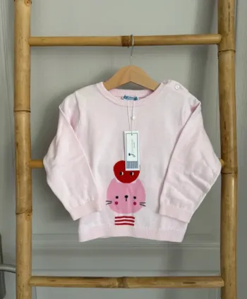 Jacadi Pull coton rose 36 mois - Neuf avec étiquette