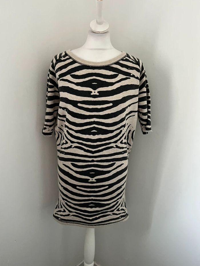 Robe sweat zébrée Maje S