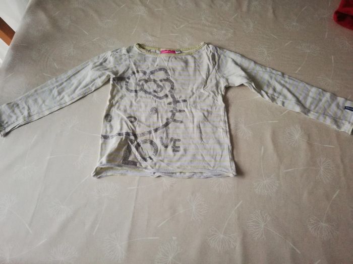 Tee shirt rayé hello Kitty 3/4 ans