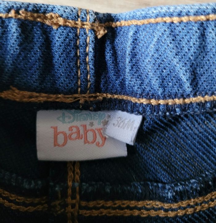 Ensemble t-shirt manches longues et legging effet jeans  taille 36 mois - photo numéro 9