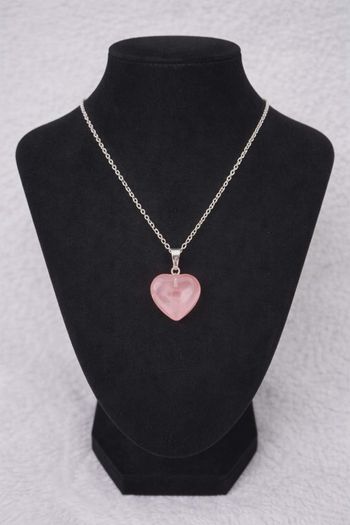 Collier pendentif cœur verre dégradé 