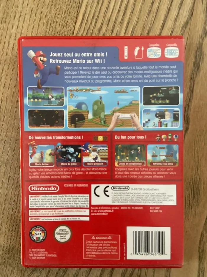 New Super Mario Bros Wii Nintendo wii o - photo numéro 2