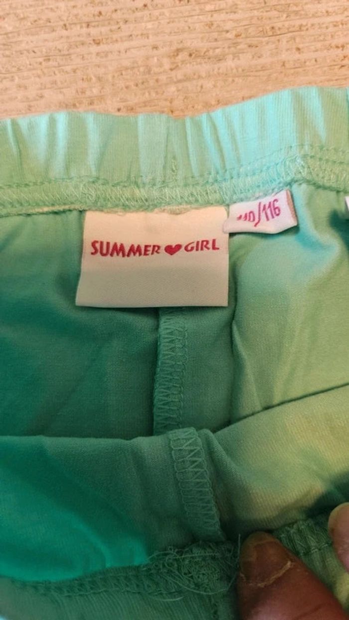 Legging long menthe, Summer Girl, 5/6 ans, neuf - photo numéro 4