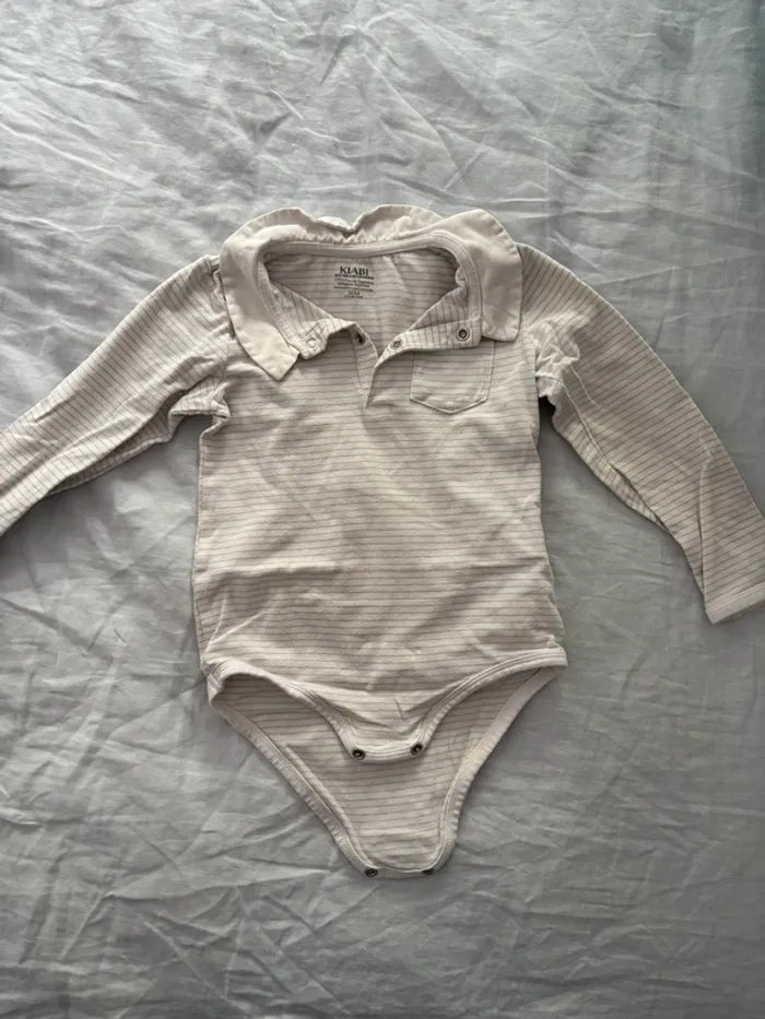 Body col polo rayé 36 mois Kiabi