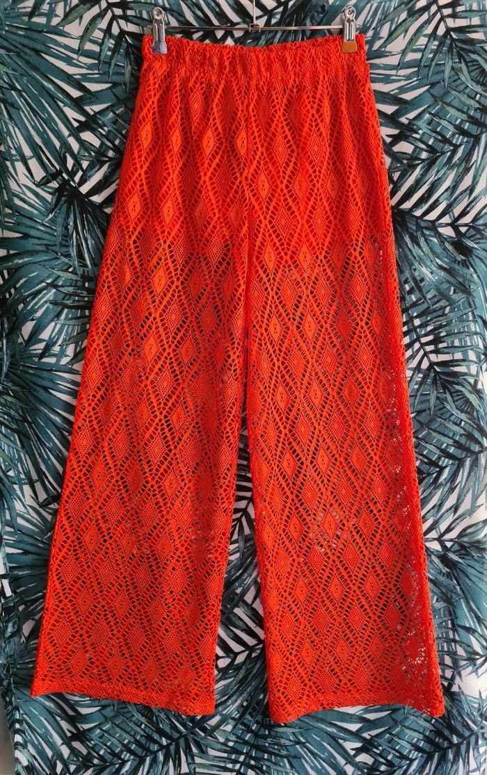 Pantalon ample dentelle