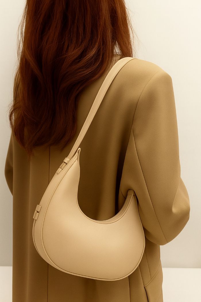 Petit sac smili cuir beige - photo numéro 2