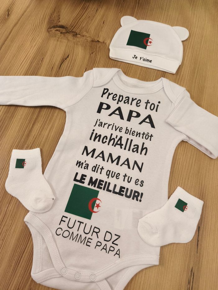 Ensemble bébé Algérie algeAnnonce grossesse Cadeau futur papa - photo numéro 3