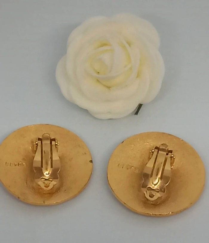 Boucles d'oreilles à pinces plaqué or du créateur Gontié - photo numéro 2