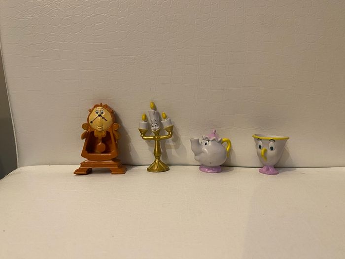 Figurine la belle et la bête : samovar- zip-lumière- big ben