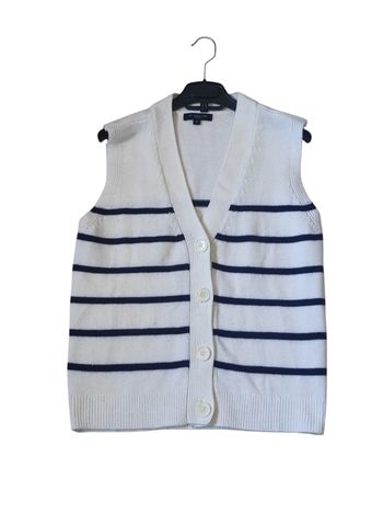 Cardigan sans manches marinière S / 36