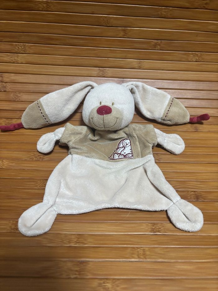 Doudou plat lapin beige Bastien nicotoy - photo numéro 3
