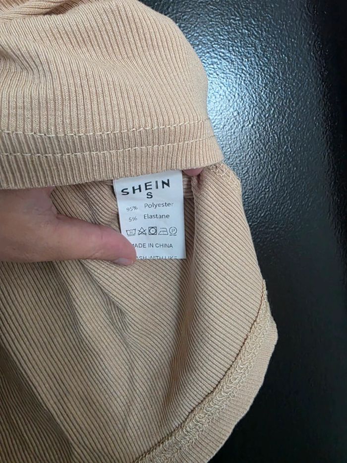 Haut manche longue femme shein beige - photo numéro 3