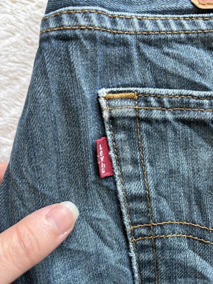 Jean Levi’s 514 regular Straight droit L42/44 W33 L30 Bleu brut délavé homme Mexique US rare - photo numéro 4
