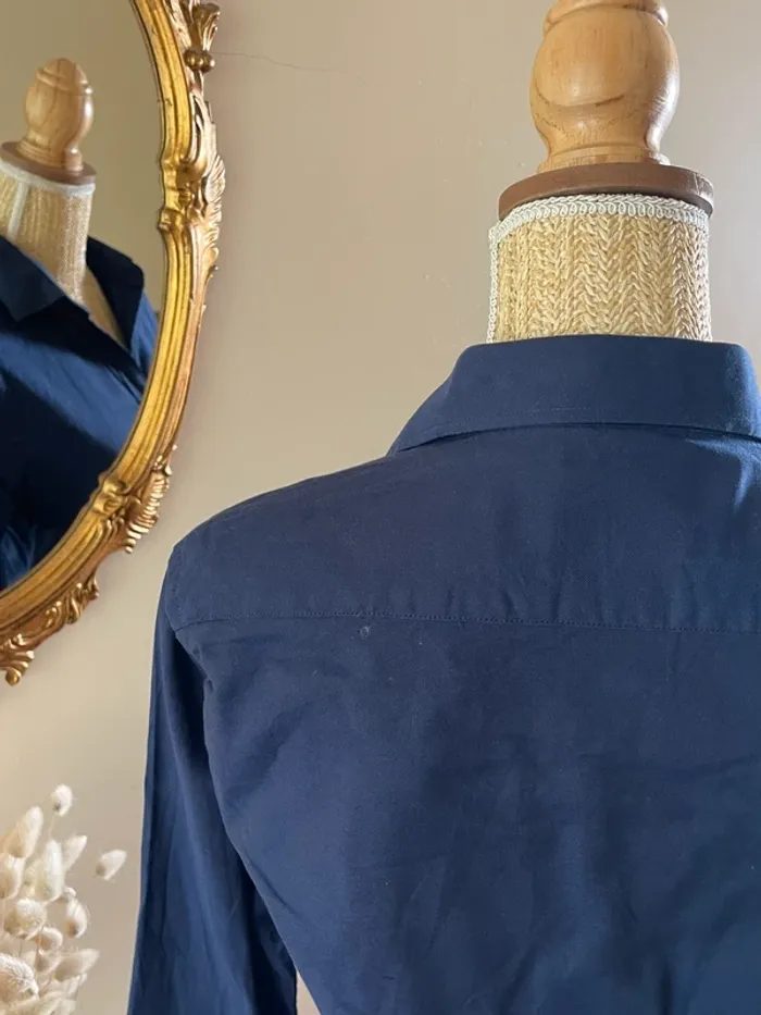 Chemise Zara Man à Manches Longues - Taille S - Bleu Marine - photo numéro 4